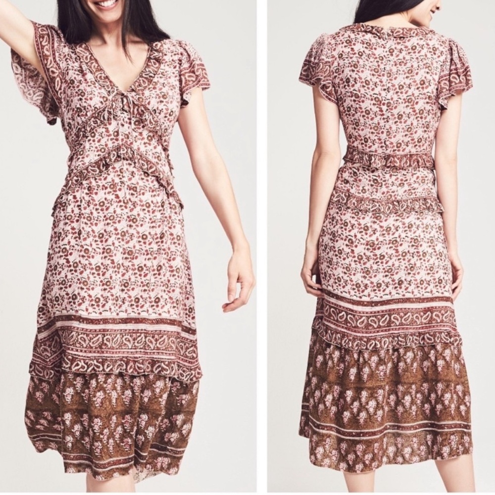 Faherty boho festival dress Bonita floral print